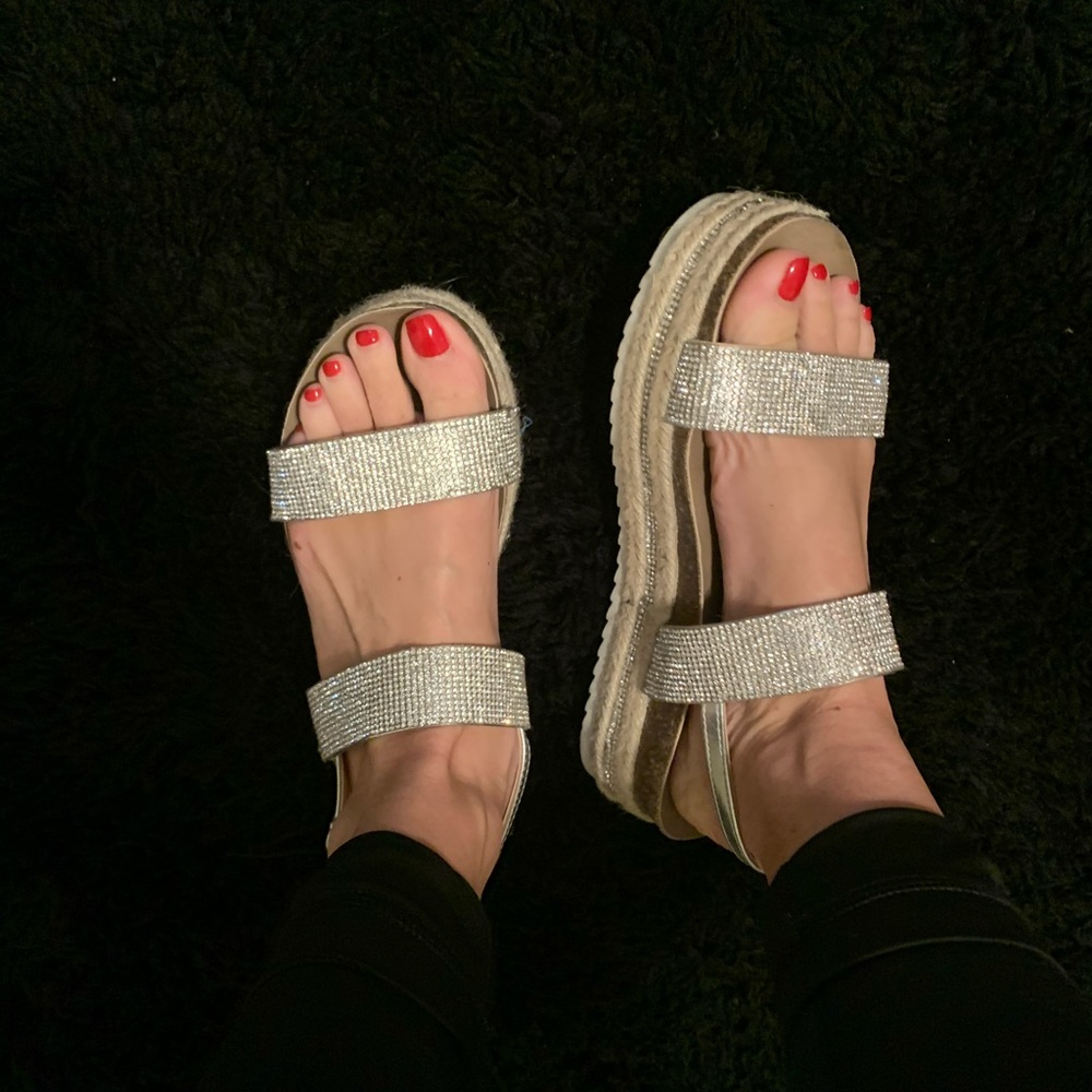 Madden Girl Shoes | Platform Rhinestone Sandals.